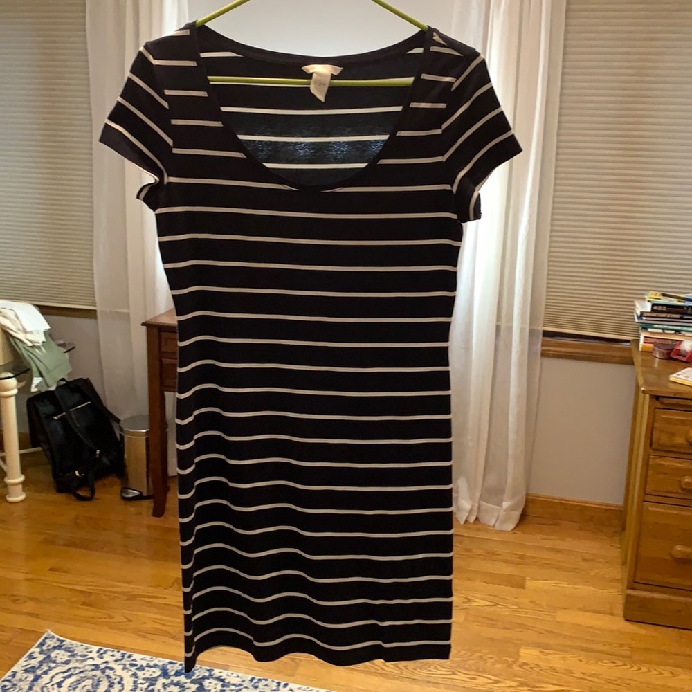 Small H&M blue and white striped dress